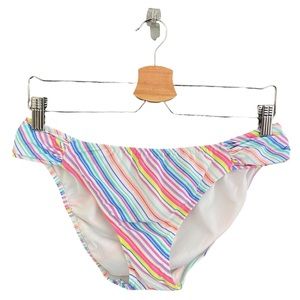 Victoria's Secret Foil Striped Bikini Bottom, Women's Large